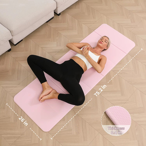 Cao Cấp Thân Thiện Với Môi Công Nghệ Cao Vải + Poe 8-Gấp Yoga Mat Biểu Tượng Tùy Chỉnh Non-Slip Dễ Dàng Lưu Trữ Gấp Yoga Mat - Product Image 2