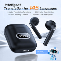 Écouteurs Traducteurs Vocaux Intelligents J15 AI, Précision de 98%, Traduction Multi-Langues (145), Casque Sans Fil TWS avec Appel HD et Réduction de Bruit (ENC)