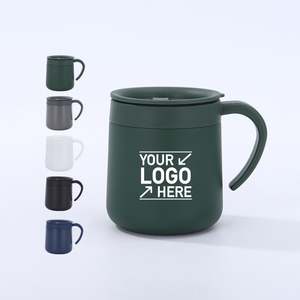 Custom logo Promotional Business Gift Vacuum Office <b>Double</b> <b>Wall</b> Insulated Coffee Cup 12oz Stainless Steel Coffee Mug Wiht Handle - Product Image 1