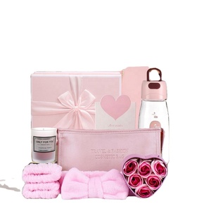 <b>Pink</b> <b>Gift</b> Box Basket Unique Headband and Wrist Washband Set Best Friend Birthday Wedding <b>Gifts</b> - Product Image 3