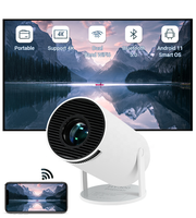 Proyector de Video Mini 4K HY300 Pro+ Portátil para Cine en Casa, con Sistema Android 14, LCD Inteligente, 170 ANSI, Auto HD, Listo para Enviar