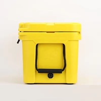 Glacière isotherme rotomoulée 45L en PE, personnalisable, design moderne, avec compresseur, chaise intégrée, panier portable pour aliments et canettes