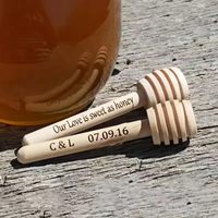 Palitos de Madera Personalizados para Miel, Recuerdos de Boda, Palitos de Madera para Mezclar y Agitar Miel para Tarros de Miel