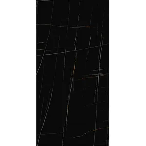 Горячая Распродажа, декоративная Черная фарфоровая мраморная полированная глазурованная плита sahara nero 1200*2600 мм для стен и пола