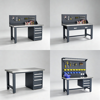Banc de travail industriel avec tiroirs en acier laminé à froid, personnalisable OEM pour le rangement en garage