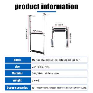 Scaletta Pieghevole a Due Sezioni per Imbarcazioni, Passerella per Barche da Esplorazione, Accessori Hardware Specifici per Yacht - Product Image 2