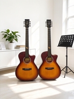 Elegant 41 Inch Solid Spruce Top Mahogany back&sides Sunburst Matte Natural Acoustic Guitar