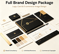 Pack de conception d'identité de marque complète sur mesure : Conseil de marque + Logo + Carte de visite + Image de produit – Service tout-en-un pour startups