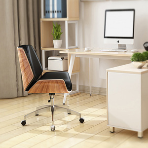 Silla de oficina ejecutiva moderna con ruedas giratorias de cuero PU de altura ajustable, superventas <span class=keywords><strong>para</strong></span> uso en conferencias e invitados - Product Image 4