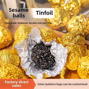 Bolas de sésamo negro Chocolate pequeño verde mandarín arroz glutinoso huevo envoltura de dulces lámina de hojalata dorada lámina de Metal colorida - Product Image 2