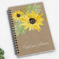 Carnet à reliure spirale personnalisable 5*8 en papier graphique couverture rigide grille à points collège/large ligné A4 A6 tailles pochettes personnelles cadeau