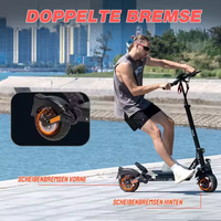 Scooter Eléctrico Todoterreno RCB D5 para Adultos, Diseño de Dos Ruedas, Motor de 250W, Resistente al Agua IPX4, Doble Suspensión, Plegable, Batería de Litio, 150kg