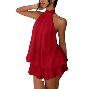 <span class=keywords><strong>Vestido</strong></span> Versátil Europeo y Americano para Vacaciones, Holgado y Sexy, con <span class=keywords><strong>Cuello</strong></span> Halter, Cintura Alta, de Secado Rápido y Transpirable - Product Image 4