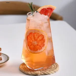 Vasos de cristal para beber, vaso de cristal transparente con grabado para Whisky, para restaurante, hecho en China