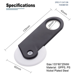 Pemotong <span class=keywords><strong>Pizza</strong></span> 2 in 1 kustom dengan pembuka botol plastik pemotong <span class=keywords><strong>Pizza</strong></span> kelas makanan roda pembuka botol bir cetak logo kustom - Product Image 4