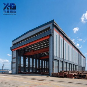 Atelier de construction navale en structure métallique préfabriquée, hall d'assemblage de coques colossales pour l'industrie navale - Product Image 1