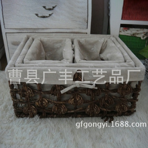 Cesta de Almacenamiento Tejida Rectangular de Tela No Tejida Marrón Claro, Organizador de Ropa Tipo Vertical, Cao County Shandong - Product Image 1
