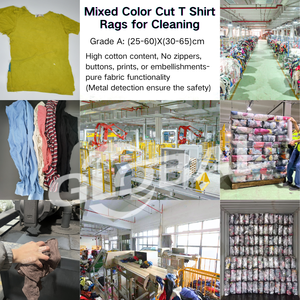 Stracci Industriali in <span class=keywords><strong>Cotone</strong></span> da 35-55 cm, Balle da 20 kg <span class=keywords><strong>di</strong></span> Scarti <span class=keywords><strong>di</strong></span> Tessuto Usati per Pulizia Industriale - Product Image 5