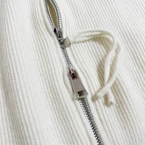 <span class=keywords><strong>Cardigan</strong></span> OEM in 100% Cashmere con Doppia Cerniera, Maglione <span class=keywords><strong>Oversize</strong></span> da <span class=keywords><strong>Donna</strong></span> a Collo Alto, a Righe, in Lana Lavorata a Maglia, Caldo e Spesso per l'Inverno - Product Image 4