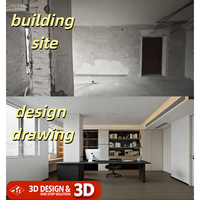 Service de design d'intérieur moderne italien 3D de luxe, design d'intérieur haut de gamme pour villa, design d'intérieur