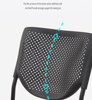 Vente en gros bon marché de chaise de bureau en maille Base métallique empilable sans bras Formation Réunion École Hôtel Salon Utilisation Tissu Acier
