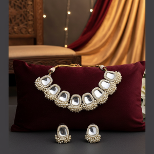 Kundan Pierre et Perle Fine Jewelry Collier Set 10574097 - Product Image 3