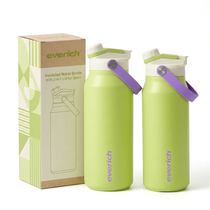 Bouteille d'eau en acier inoxydable de haute qualité sans BPA, 900 ml, à double paroi isolée sous vide, à large ouverture, pour enfants, utilisation en extérieur et à l'école - Product Image 2