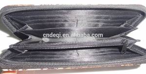 कस्टम प्यारा उल्लू मुद्रित टुकड़े टुकड़े में कैनवास यात्रा बटुआ पर्स जिपर के आसपास क्रेडिट कार्ड धारक आयोजक - Product Image 6