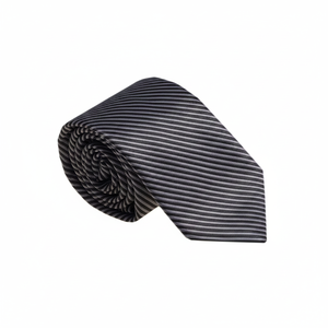 Accesorio y corbatas elegantes a rayas grises y negras - Product Image 2