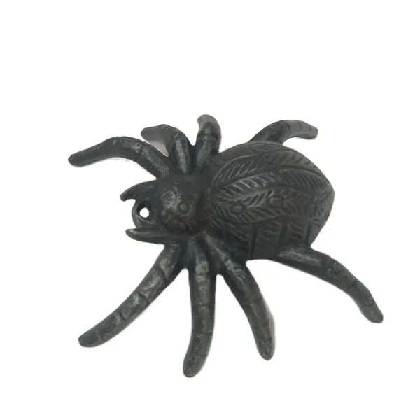 Custom colors: high quality cast iron black spider ornaments, spider paperweights, interior decoration ornaments, Halloween
