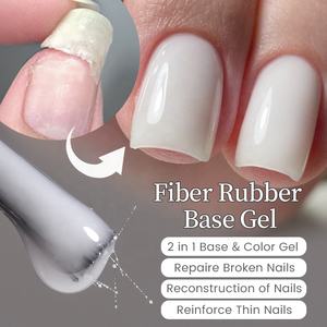 BORN PRETTY Couche de <span class=keywords><strong>base</strong></span> en caoutchouc de fibre de verre Couleur rose clair <span class=keywords><strong>Base</strong></span> en caoutchouc sans HEMA <span class=keywords><strong>Vernis</strong></span> à ongles en gel pour renforcer les ongles - Product Image 3