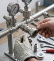 Matériel de valve en acier inoxydable OEM, moulé par procédé de cire perdue au silicat de lamine, certifié ISO9001, avec poignée filetée de type T