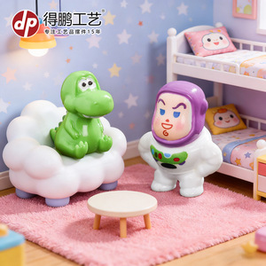 ฟิกเกอร์เรซิ่นรูปการ์ตูนสัตว์น่ารักสไตล์ Q รุ่น Dp ของตกแต่งบ้านขนาดจิ๋ว ของขวัญงานฝีมือ - Product Image 4