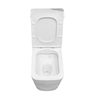 ORTONBATH WC monobloc moderne en céramique à double chasse 4/6L, émail autonettoyant, désodorisation automatique, siphon en S, à poser au sol