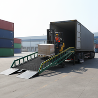 Rampe de chargement mobile pliable CE approuvée 8/10/12T pour camions, niveleur de quai télescopique haute résistance pour levage