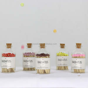 Regalo di natale da 2 pollici per con logo in barattolo di bottiglia di vetro amaretto colorato verde scuro piccole partite Match stick profumato di lusso - Product Image 5