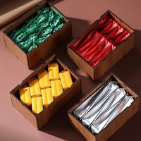 Nouvelle série de boîtes à thé en bois, emballage en sachet à bulles court pour blocs de tofu, petite boîte mystère à thé