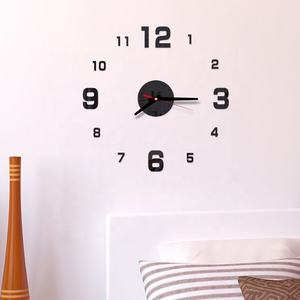 <span class=keywords><strong>Horloge</strong></span> Murale Numérique Moderne DIY de Haute Qualité, Grand Miroir Acrylique 3D, Décoration pour Maison et Bureau - Product Image 1