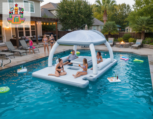 Île flottante gonflable de <span class=keywords><strong>plage</strong></span> durable à prix de gros, tente gonflable aquatique, plateforme flottante familiale à louer - Product Image 3