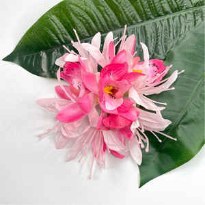 Pinza para el pelo de lirio de Orquídea, 8 colores disponibles, flor Floral Artificial, accesorios para el cabello, fiesta de baile, joyería de boda, entrega rápida - Product Image 3