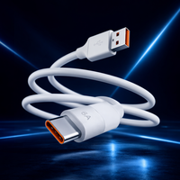 Cable de Carga y Datos Tipo-C para Teléfono Móvil, Carga Rápida de 20W, Revestimiento de TPE, Conductor de Cobre Puro para Transferencia de Datos y Banco de Energía para Computadora