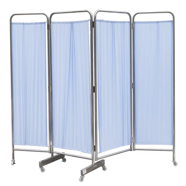 Fold Hospital Partition Screen Mobile Foldable Medical Privacy Screens Room Divider on Wheels for the Hospital Ward