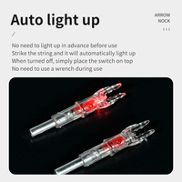 STARCN Archery - Nocks d'arc automatiques lumineux de 6,2 mm - Queues de flèches lumineuses LED pour la chasse et le tir sur cible - 4 options de couleurs