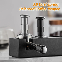 Shavcooo CT01 Tasseur à expresso en acier inoxydable 58 mm, pression constante de 30 livres, calibré, écologique, double ressort 3.0, pour barista