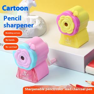 Color de contraste chica corazón diseño portátil dibujos animados <span class=keywords><strong>flor</strong></span> sacapuntas pequeño al por mayor Sacapuntas de plomo para graduación - Product Image 5