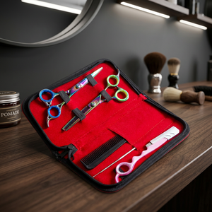 Beauty Hair Cutting Scissors OEM Hair Scissors Manufacturer Professional Custom Logo Barber Hair Cutting <b>Shears</b> set with Razor - Product Image 4