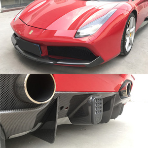 Runde Hot Bán sợi <span class=keywords><strong>carbon</strong></span> body Kit cho FERRARI 488 novitc phong cách hoàn hảo đồ đạc Bộ dụng cụ cơ thể phía trước môi phía sau khuếch tán bên váy - Product Image 5