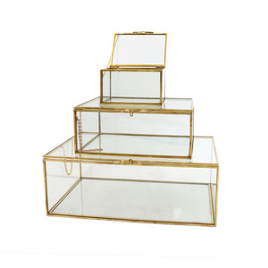 <span class=keywords><strong>Boîte</strong></span> <span class=keywords><strong>à</strong></span> <span class=keywords><strong>bijoux</strong></span> Vintage en <span class=keywords><strong>laiton</strong></span>, grande taille 28x28x10cm <span class=keywords><strong>boîte</strong></span> de rangement en <span class=keywords><strong>verre</strong></span>, taille personnalisée/Design personnalisé - Product Image 6