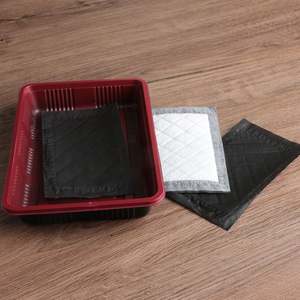 Tampon absorbant liquides et sangs de qualité alimentaire et écologique pour la présentation en supermarché de viandes et de fruits - Product Image 5