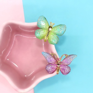 Venaliso-breloque de décoration pour ongles, feuille d'or colorée, en résine brillante, 3D, pour bricolage, accessoires pour manucure, 33*25mm - Product Image 6